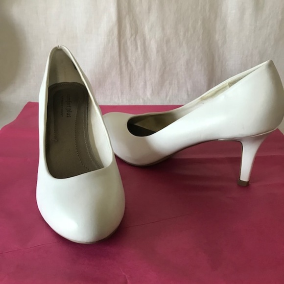 comfortable white high heels